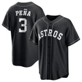 Houston Astros #3 Jeremy Pena Black Lights Out Limited Stitched Baseball Jersey