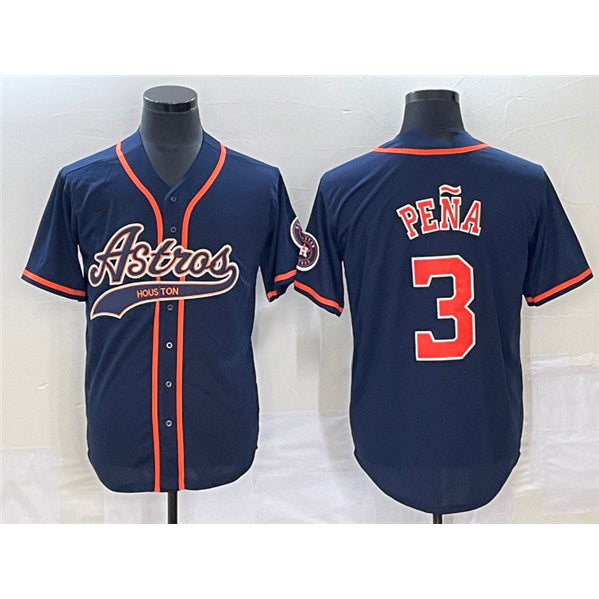Houston Astros #3 Jeremy Pena Navy Cool Base Stitched Baseball Jersey