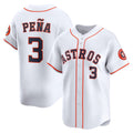 Houston Astros #3 Jeremy Peña White Home Limited Player Baseball Jersey