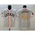 Houston Astros #44 Yordan Alvarez 2023 White Gold World Serise Champions Patch Flex Base Stitched Baseball Jersey