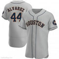 Houston Astros #44 Yordan Alvarez Authentic Gray Road Baseball Jersey
