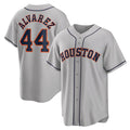 Houston Astros #44 Yordan Álvarez Gray Road Replica Player Baseball Jersey