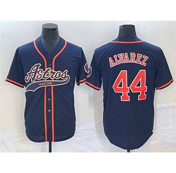 Houston Astros #44 Yordan Alvarez Navy Cool Base Stitched Baseball Jersey