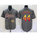 Houston Astros #44 Yordan Alvarez Number Grey Gridiron Cool Base Stitched Baseball Jersey