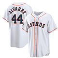 Houston Astros #44 Yordan Alvarez White 2022 World Series Home Stitched Baseball Jersey