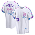 Kansas City Royals #13 Salvador Perez White 2026 City Connect Stadium Baseball Jersey