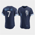 Kansas City Royals #7 Bobby Witt Jr. 2022 Navy City Connect Flex Base Stitched Baseball Jersey