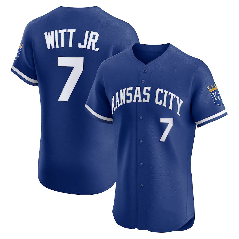 Kansas City Royals #7 Bobby Witt Jr. Royal Alternate 2 Elite Player Baseball Jersey