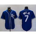 Kansas City Royals #7 Bobby Witt Jr Royal Cool Base Stitched Baseball Jersey