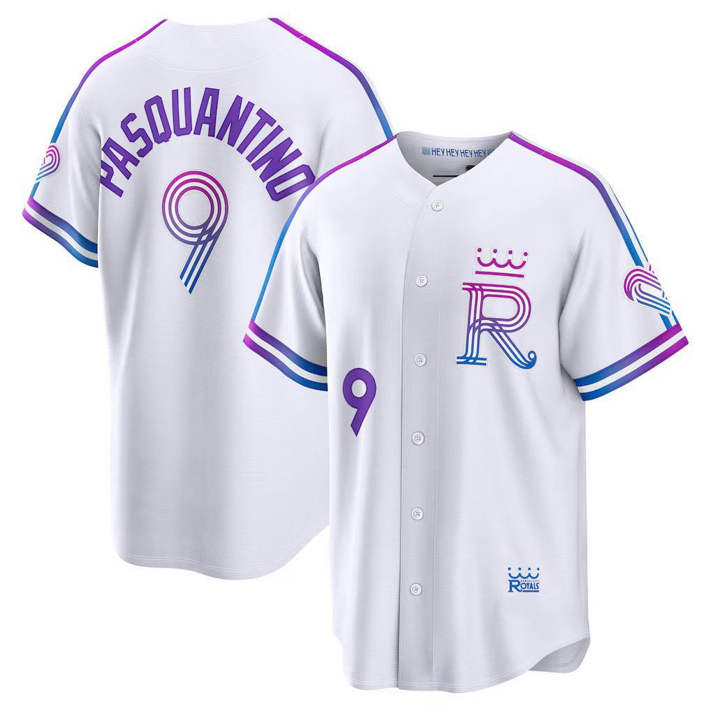 Kansas City Royals #9 Vinnie Pasquantino White 2026 City Connect Stadium Baseball Jersey