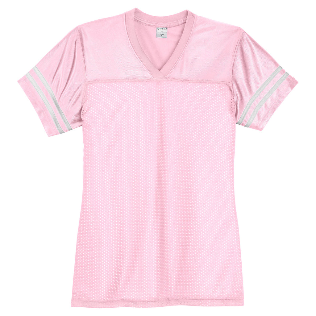 Sport-Tek Women's Light Pink/ White PosiCharge Replica Jersey
