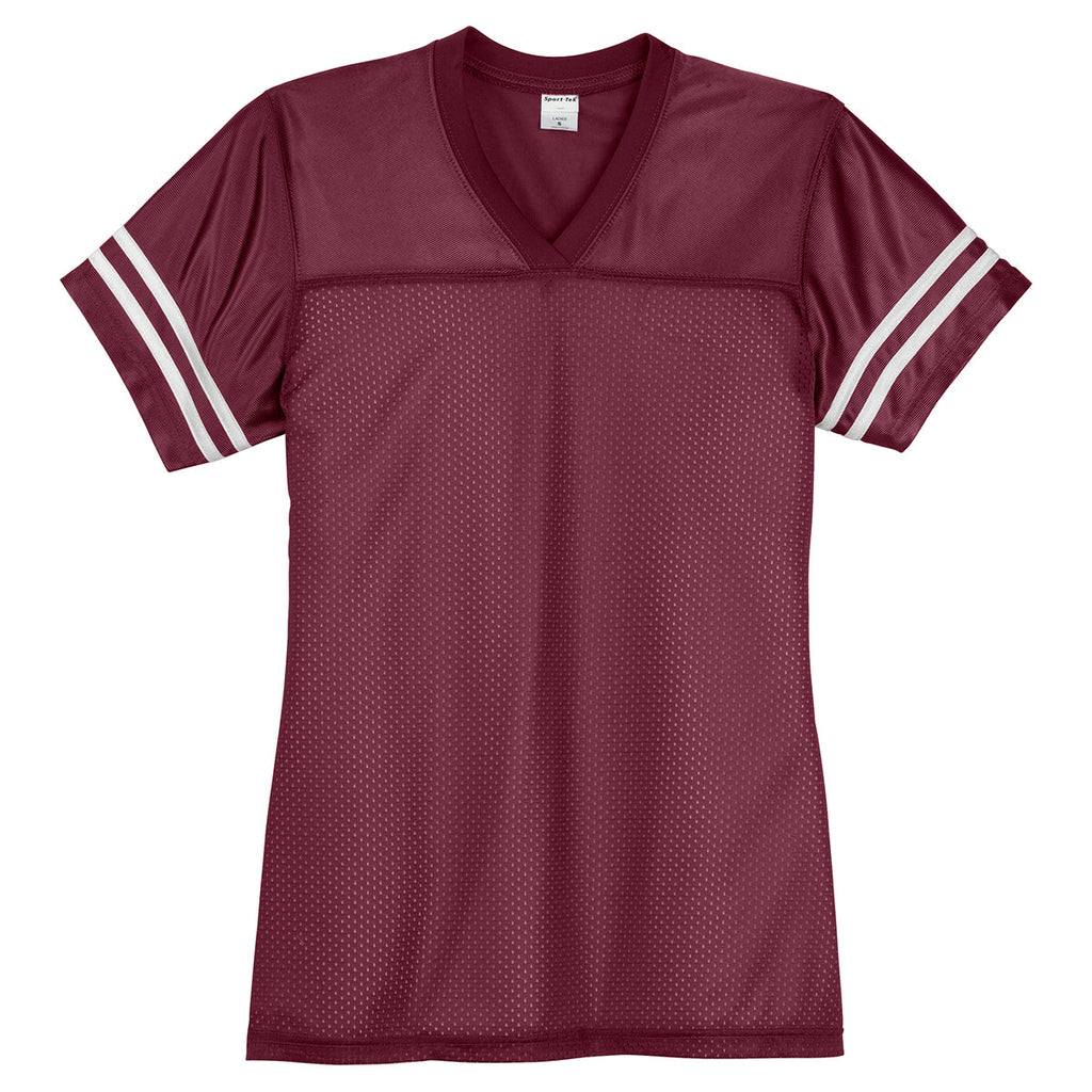 Sport-Tek Women's Maroon/ White PosiCharge Replica Jersey
