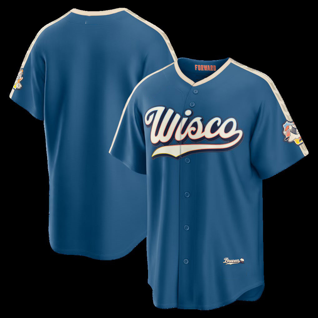 Milwaukee Brewers Mineral Blue 2026 City Connect Stadium Baseball Jersey
