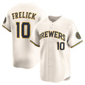 Milwaukee Brewers #10 Sal Frelick Cream Home Limited Player Baseball Jersey