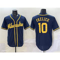 Milwaukee Brewers #10 Sal Frelick Navy Cool Base Stitched Baseball Jersey