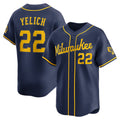 Milwaukee Brewers #22 Christian Yelich Navy Alternate Limited Baseball Jersey