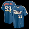 Milwaukee Brewers #53 Brandon Woodruff Mineral Blue 2026 City Connect Stadium Baseball Jersey
