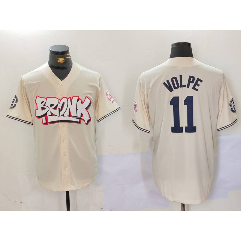 New York Yankees #11 Anthony Volpe Cream Limited Stitched Baseball Jersey
