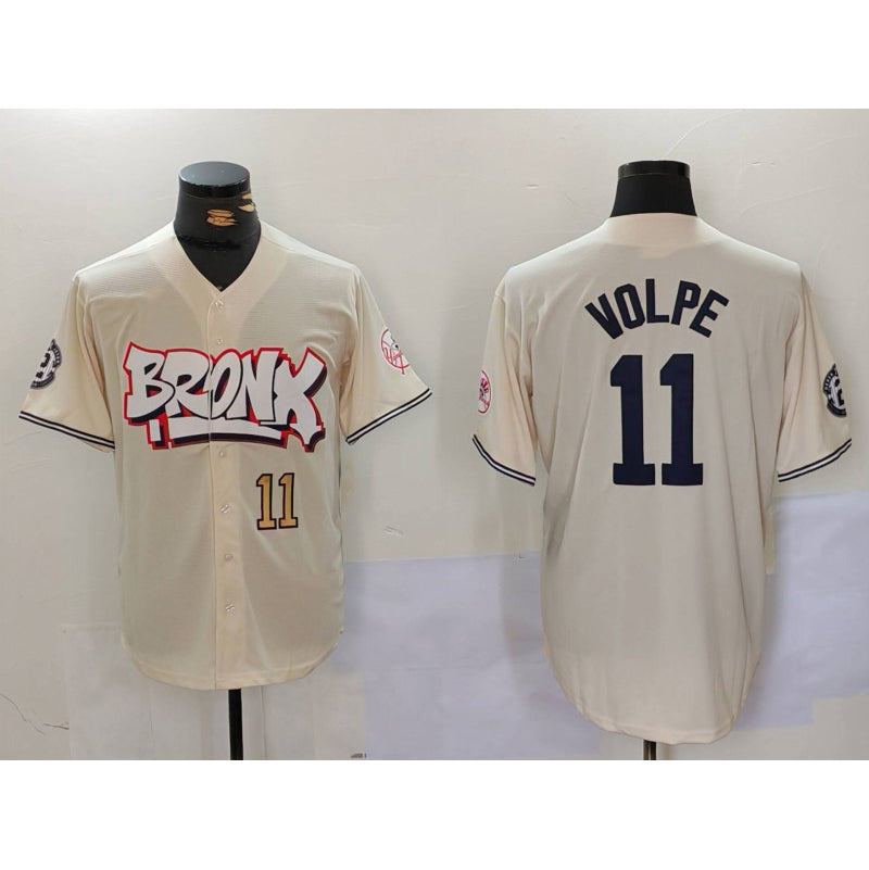 New York Yankees #11 Anthony Volpe Cream Limited Stitched Baseball Jersey
