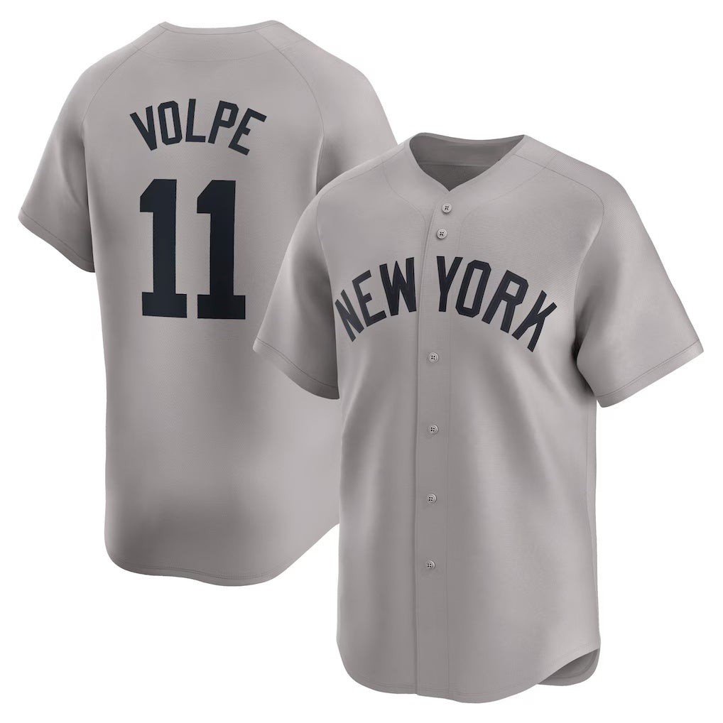 New York Yankees #11 Anthony Volpe Gray Away Limited Player Baseball Jersey
