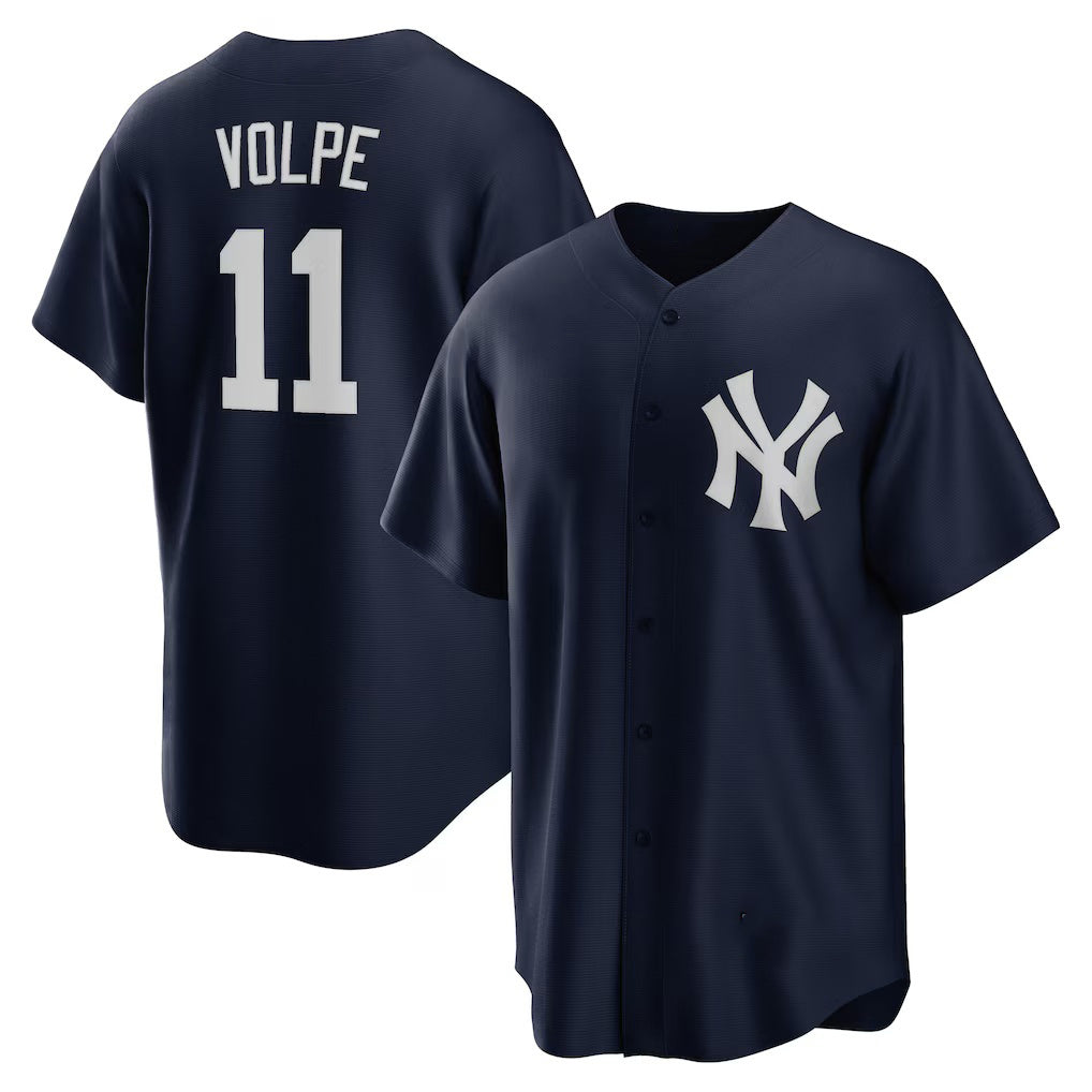 New York Yankees #11 Anthony Volpe Navy Big & Tall Alternate Replica Player Baseball Jersey