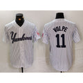 New York Yankees #11 Anthony Volpe White Pinstripe Fashion Cool Baseball Jersey
