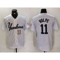 New York Yankees #11 Anthony Volpe White Pinstripe Fashion Cool Baseball Jersey