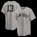 New York Yankees #13 Jazz Chisholm Jr. Gray Road Replica Baseball Jersey