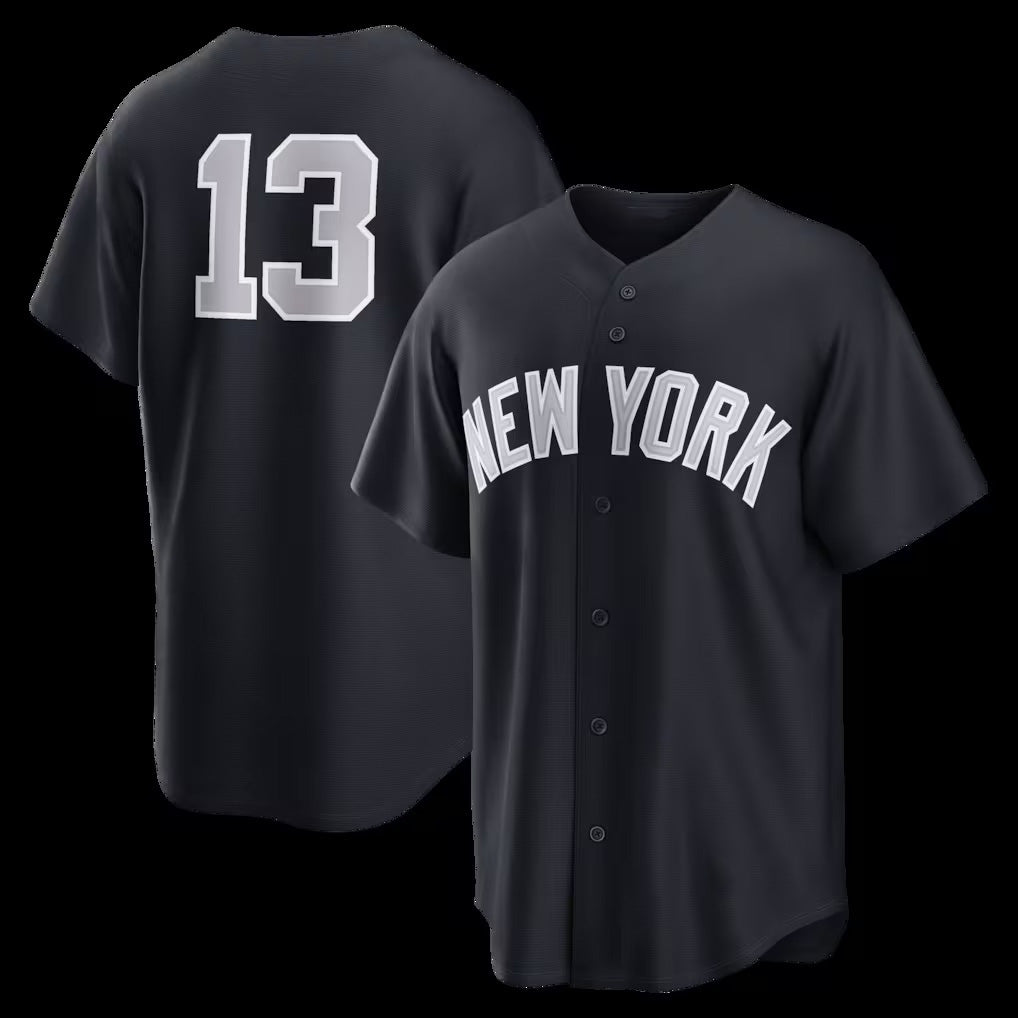 New York Yankees #13 Jazz Chisholm Jr. Navy Alternate Replica Baseball Jersey