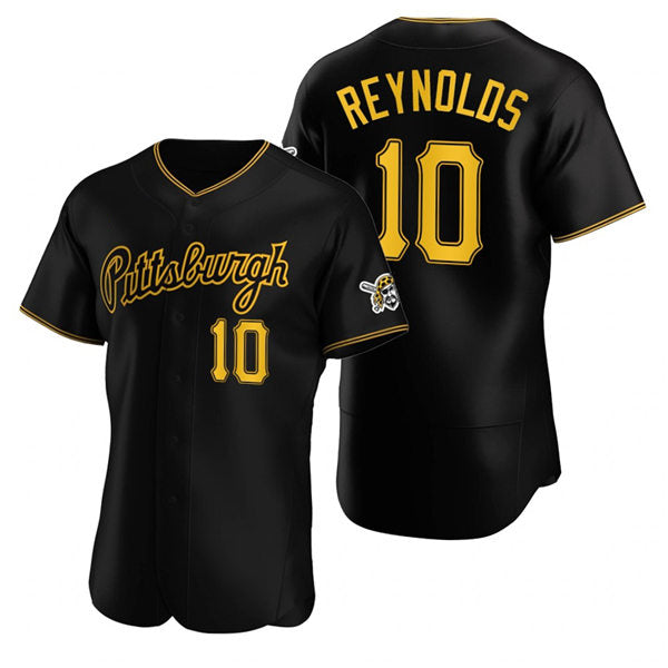 Pittsburgh Pirates #10 Bryan Reynolds Black Alternate 2nd Pittsburgh Flex Baseball Jersey