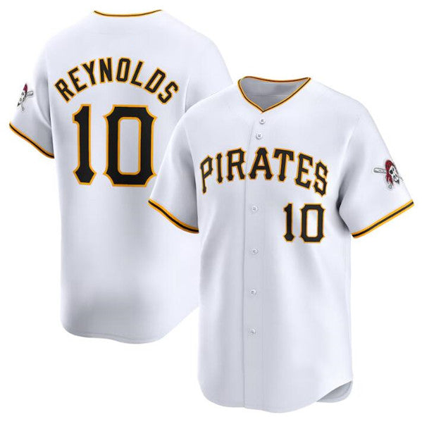 Pittsburgh Pirates #10 Bryan Reynolds White Home Limited Stitched Baseball Jersey