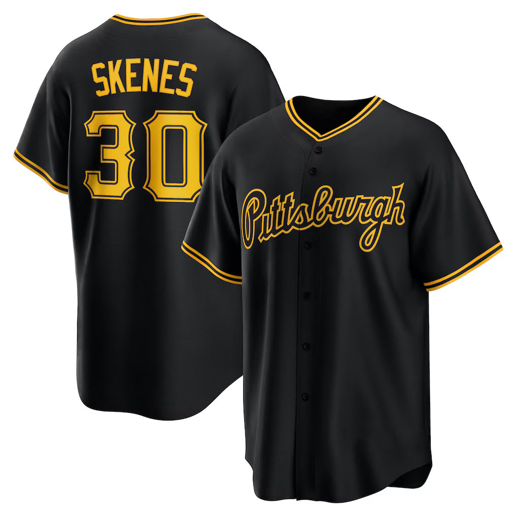 Pittsburgh Pirates #30 Paul Skenes Black Alternate 2 Replica Baseball Jersey