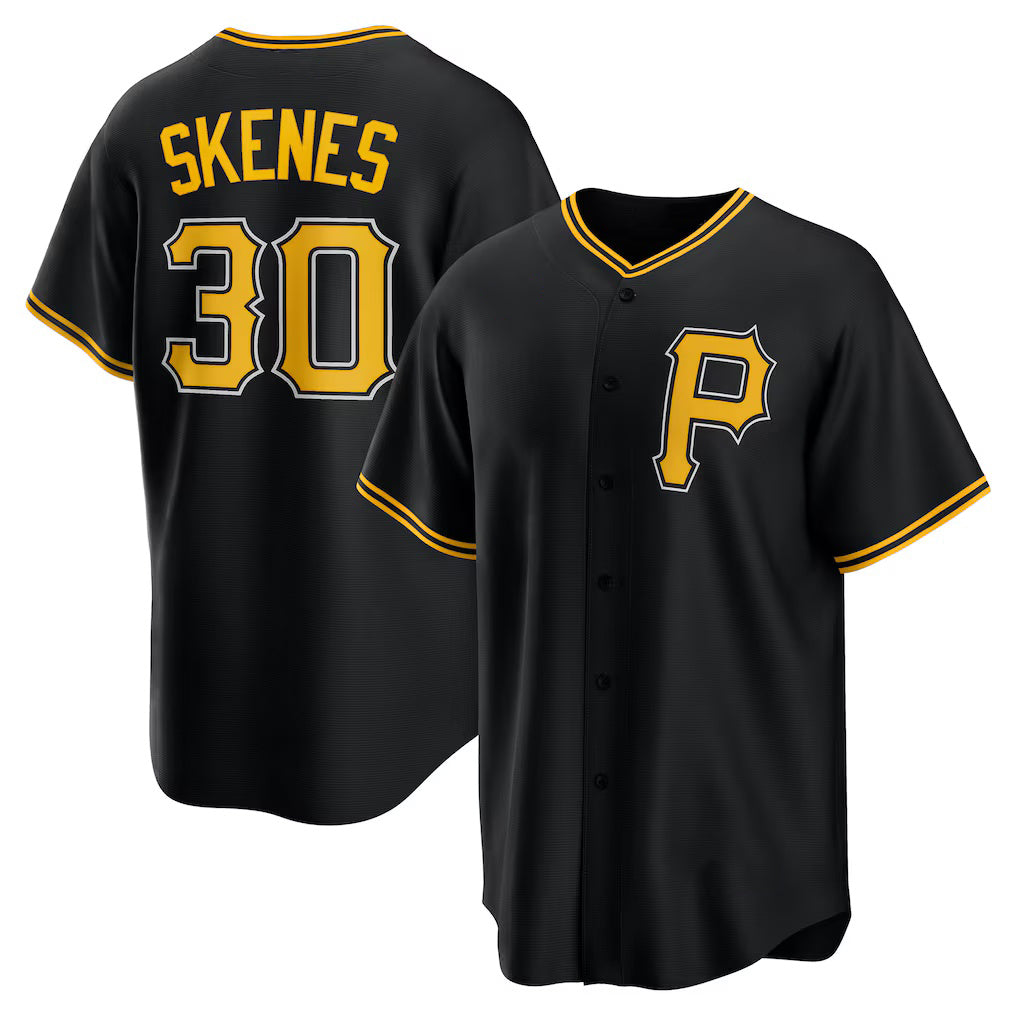 Pittsburgh Pirates #30 Paul Skenes Black Alternate Replica Player Baseball Jersey