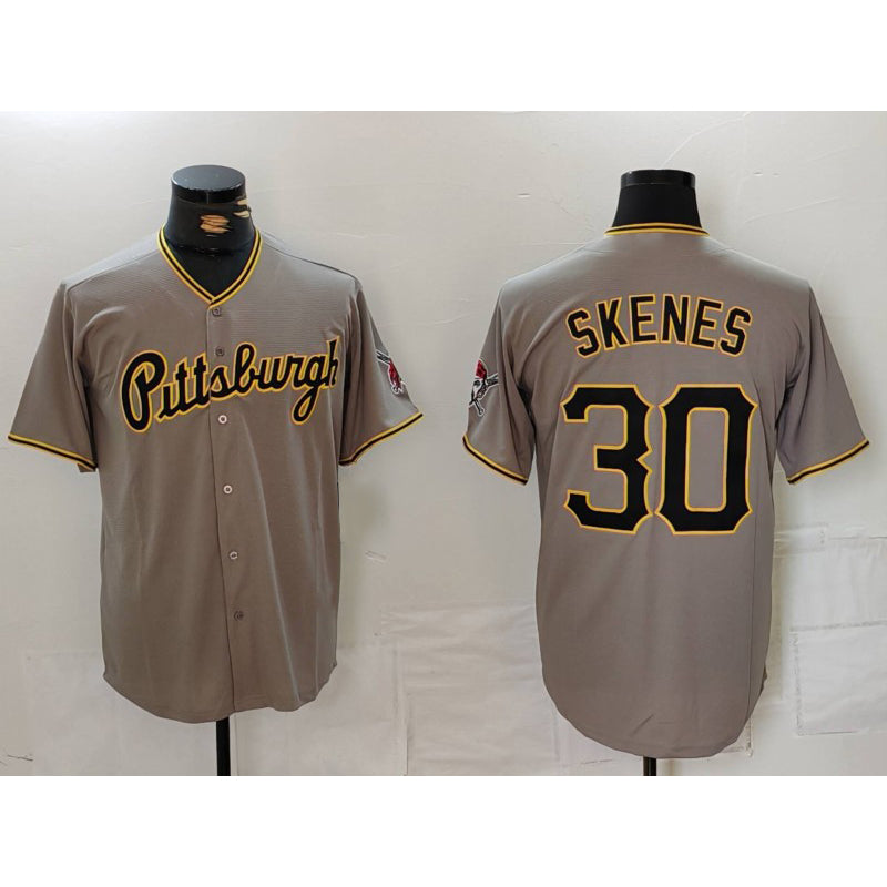 Pittsburgh Pirates #30 Paul Skenes Grey Stitched Baseball Jersey