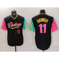 San Diego Padres #11 Yu Darvish Black Player Number Fashion Baseball Jersey