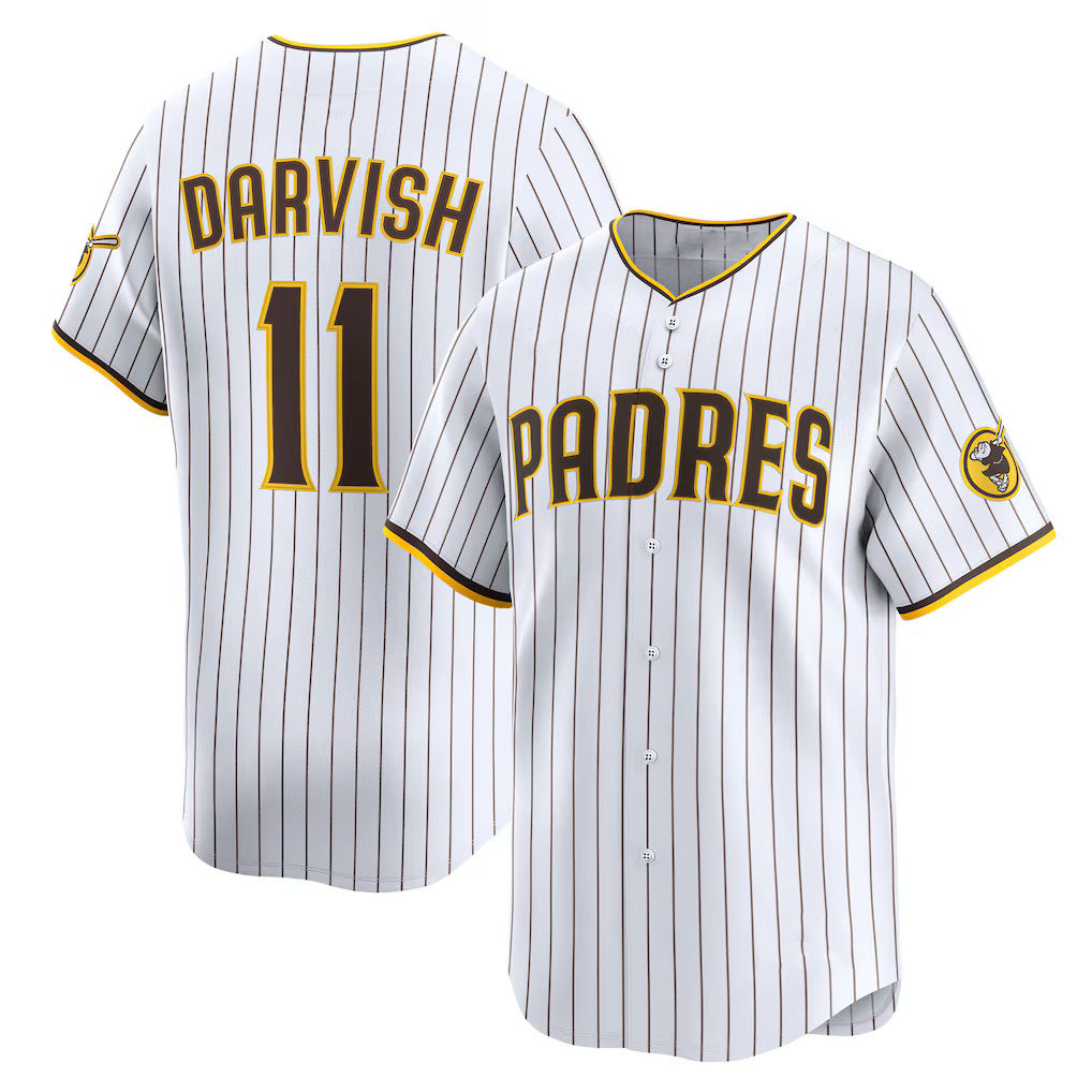 San Diego Padres #11 Yu Darvish White Home Limited Player Baseball Jersey