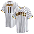 San Diego Padres #11 Yu Darvish White Home Replica Player Baseball Jersey