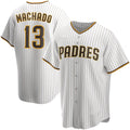 San Diego Padres #13 Manny Machado White Home Replica Player Baseball Jersey