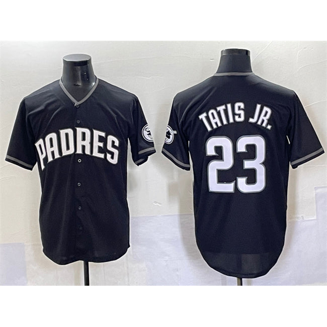 San Diego Padres #23 Fernando Tatis Jr. Black Stitched Baseball Jersey