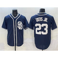 San Diego Padres #23 Fernando Tatis Jr. Navy Cool Base Stitched Baseball Jersey