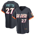 San Diego Padres #27 Nick Pivetta Obsidian 2026 City Connect Stadium Baseball Jersey