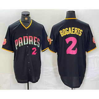 San Diego Padres #2 Xander Bogaerts Black Player Number Fashion Baseball Jersey
