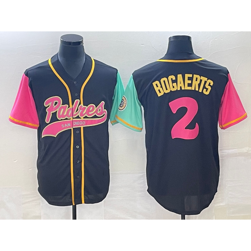 San Diego Padres #2 Xander Bogaerts Brack NEW 2023 City Connect Cool Base Stitched Baseball Jersey