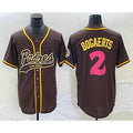 San Diego Padres #2 Xander Bogaerts Brown NEW 2023 City Connect Cool Base Stitched Baseball Jersey