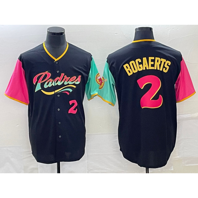 San Diego Padres #2 Xander Bogaerts Number 2022 Black City Connect Cool Base Stitched Baseball Jersey