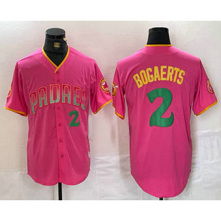 San Diego Padres #2 Xander Bogaerts Pink Player Number Fashion Baseball Jersey