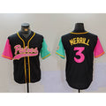 San Diego Padres #3 Jackson Merrill Black NEW 2023 City Connect Cool Base Stitched Baseball Jersey