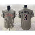 San Diego Padres #3 Jackson Merrill Gray Fashion Throwback With Patch Cool Base Stitched Baseball Jersey