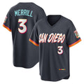 San Diego Padres #3 Jackson Merrill Obsidian 2026 City Connect Stadium Baseball Jersey