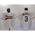 San Diego Padres #3 Jackson Merrill White 2023 Cool Base Stitched Baseball Jersey
